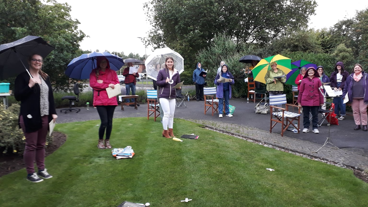 Rehearsing on the drive in COVID restrictions 2021